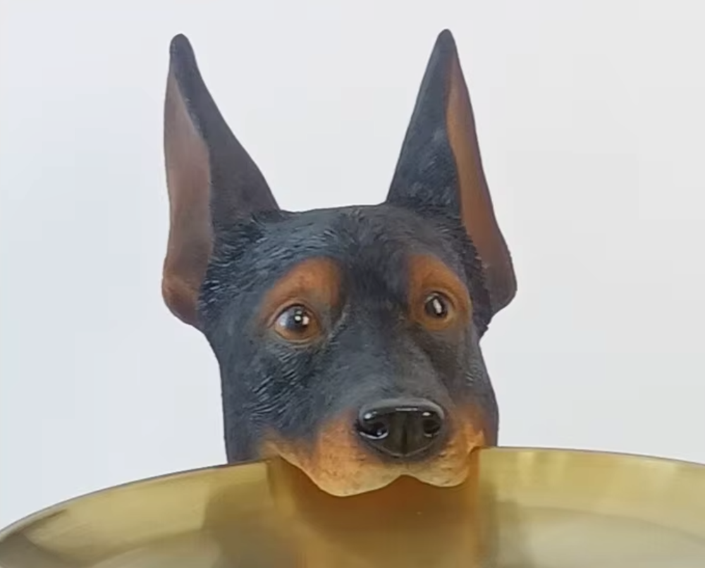 Creative Simulation of a Dobermann Inu Sculpture