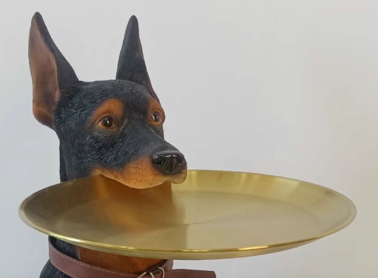 Creative Simulation of a Dobermann Inu Sculpture